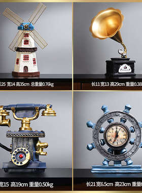 柜酒柜柜子大气工艺品轻办公室B展示奢摆设电视柜书柜装饰品摆件