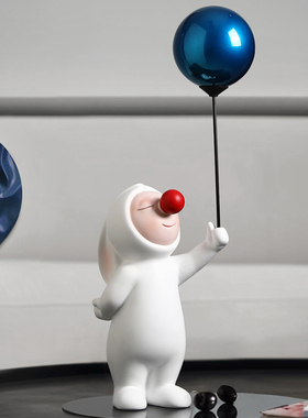 简约创意b大号气球精灵兔娃娃电视柜玄关装饰摆件客厅乔迁新居礼