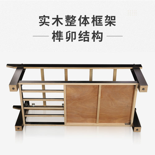 实木美容床美容院专用折叠按摩理疗床推拿床家用带胸洞纹绣美睫床 - 图2