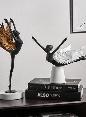 现代轻奢芭蕾舞女孩人物摆t件家居客厅玄关酒柜电视柜艺术软装饰