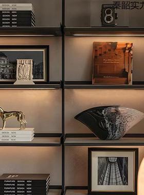 秦韶实力样奢板房展书示柜装饰件房书架饰摆品摆件感艺术挂画组合