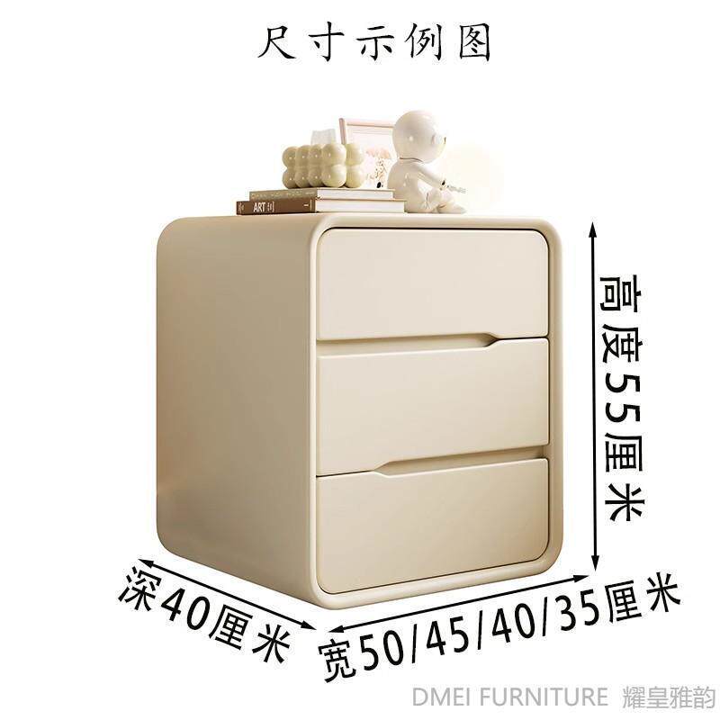 实木头柜免安装Z-42A三抽简床约现黑代色意轻奢式卧室小型卧室收 - 图3