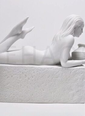 ！陶瓷水瓶座北欧纯白色星座雕塑摆件陶瓷十二星座出口创意礼品