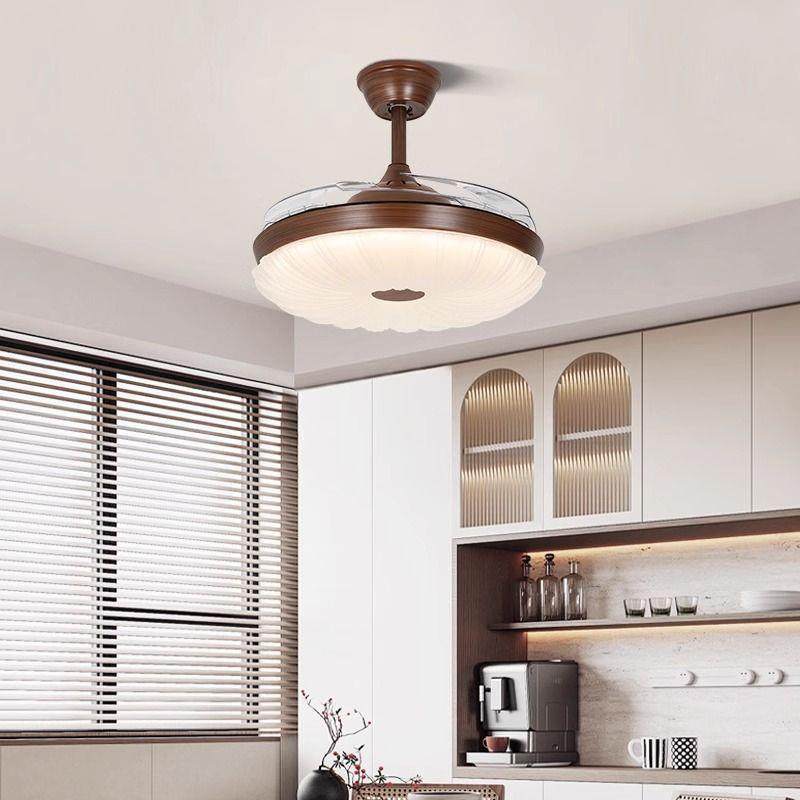 古风扇中灯餐厅卧室复古胡桃色隐形电扇42寸客厅护眼木488扇吊灯,淘宝优惠券,粉丝福利购,淘宝优惠卷