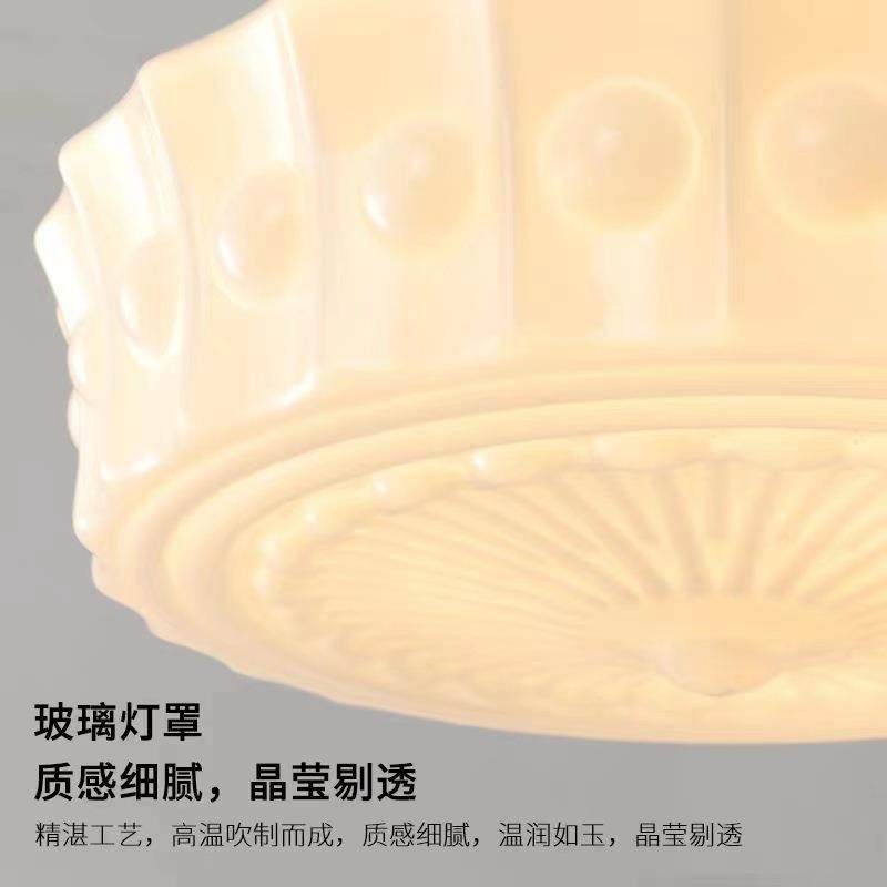 式油复古海派玻璃璃544吸顶灯老洋房卧室餐厅法吧台过道阳台玻奶,淘宝优惠券,粉丝福利购,淘宝优惠卷