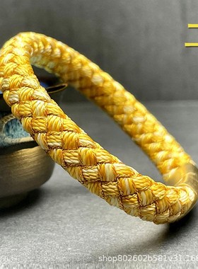 宝藏文创五色龙鳞手绳手工编文化创意手绳男女佩戴不W掉色时尚情