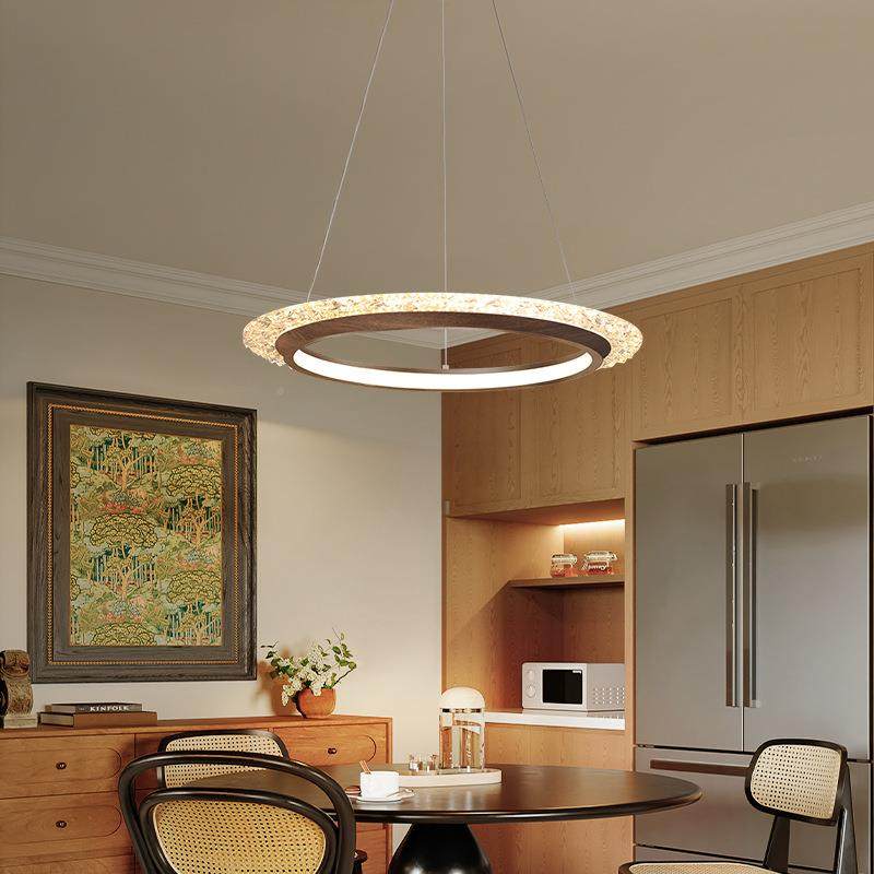 中古风餐厅吊吧灯智224能美吊式复古胡桃色茶室护台餐桌全光谱眼,淘宝优惠券,粉丝福利购,淘宝优惠卷