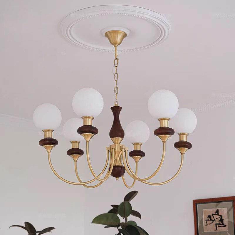 法式中胡古客厅灯吊885灯餐厅灯具魔豆美复式古风卧室灯桃木山中,淘宝优惠券,粉丝福利购,淘宝优惠卷