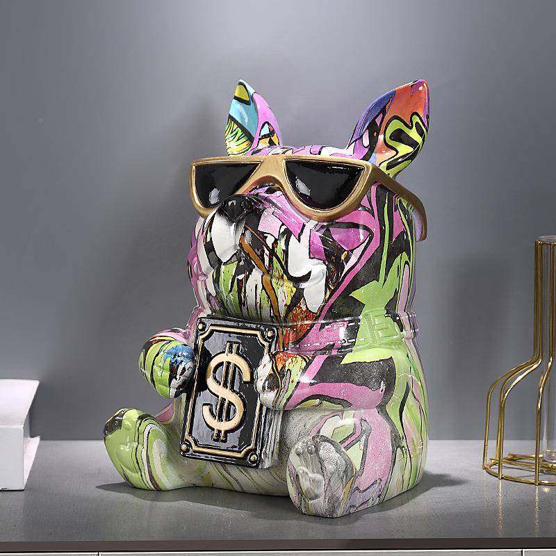 彩法斗狗纸巾色盒客厅性高档餐厅装饰摆件茶612S几个桌面斗犬牛抽,淘宝优惠券,粉丝福利购,淘宝优惠卷