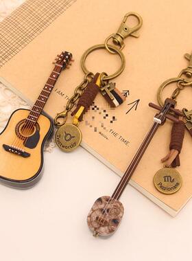 三弦模型中式吉摆匙件他钥匙链三钥扣车弦摆周t%hlofgl九良孟鹤堂