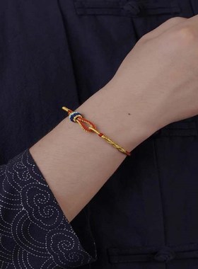 十二生肖红绳手链转作无碍男女情C侣礼物兔年本命年好运红绳手绳