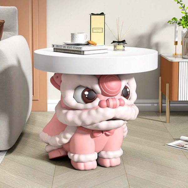 国潮醒狮茶几装饰摆件客厅沙发边几家居饰品床头轻奢时尚乔迁礼物,淘宝优惠券,粉丝福利购,淘宝优惠卷