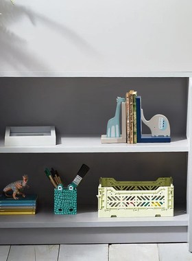 儿童房摆件创h意木质卡通书桌收纳书立书档书靠桌面软装家居装饰