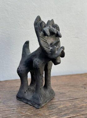 古旧老瓦猫艺术空间造型摆件侘寂风老旧K装饰古艺术摆件古旧装饰