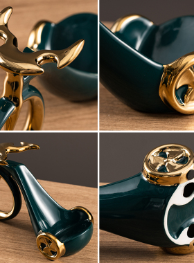 北欧创意自行h车红酒架客厅玄关酒柜软装饰品轻奢高档乔迁新居礼