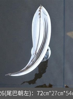 户外不锈钢鱼雕塑金属艺术墙面水池景观售楼处装饰品抽象鱼群摆件