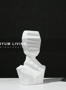 简约现代轻奢售楼处软装饰品展z厅样板房间家居创意玄关柜人物摆