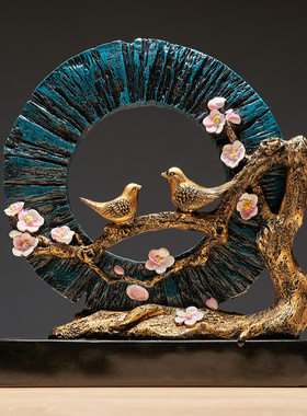 新中式富贵竹g玄关摆件现代轻奢家居客厅酒柜电视柜树脂工艺品摆