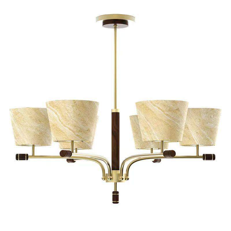 全铜新中式中古风实木吊灯法式客厅餐厅吊灯复古卧室书房轻具,淘宝优惠券,粉丝福利购,淘宝优惠卷