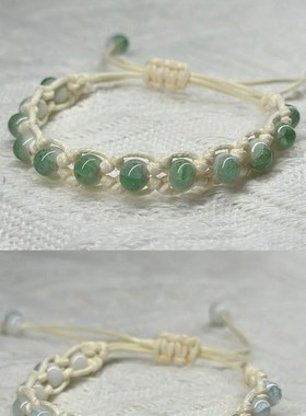 闺蜜信物 姐妹 一对女生水晶冰裂纹闺蜜手链O二人学生编绳古风礼