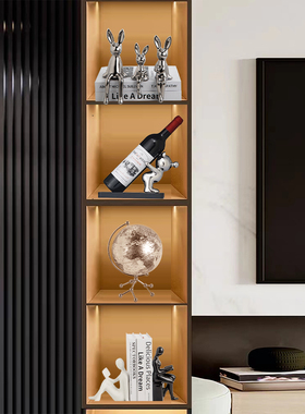 轻奢档酒柜装h饰品摆件客厅红酒架餐边柜家居电视玄关软装工艺品