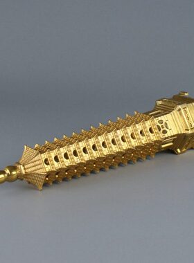 黄铜文昌塔摆件文昌帝君纯铜13层中式铜器工艺品家居装饰品礼品