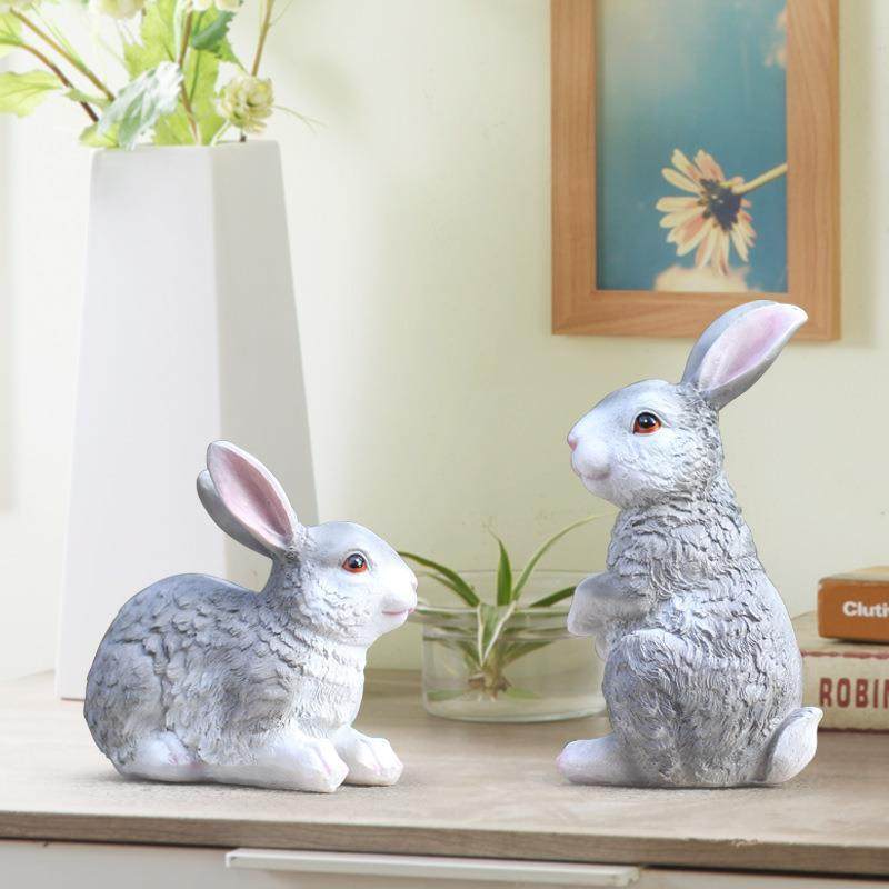 花园小兔子摆件仿真动物雕塑户外公园林景观小品庭院草坪装饰造景,淘宝优惠券,粉丝福利购,淘宝优惠卷