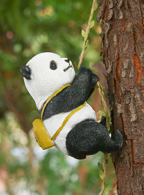 幼儿园可爱兔子摆件 户外花园卡通装饰壁挂 庭院树上攀.爬造景阳