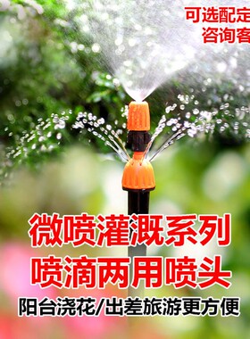 家用阳台滴灌微喷雾化喷头农用浇水浇灌喷淋定时器自动浇花器