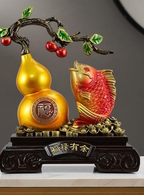 福禄有余摆件新中式乔迁之喜装饰用品创意礼物新房T玄关柜酒柜摆