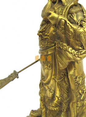 纯铜制武财神关公关圣帝神像关二爷站像铜像关羽关云长伽蓝菩萨