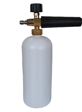 高压洗车泡沫喷壶1L商用透明铜大嘴雪花发泡器水枪气压喷雾工具