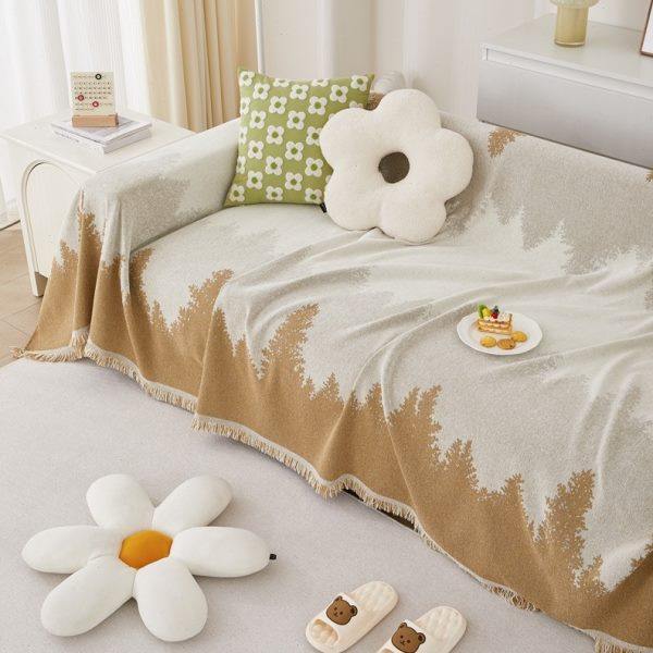 渐变色沙发巾几何沙发盖布加厚现代简约盖巾四季通用一体全包套罩,淘宝优惠券,粉丝福利购,淘宝优惠卷