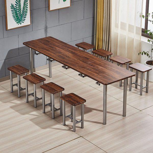 员工食堂餐桌椅组合挂凳快餐厅店商工厂4人6人8人学校组合款面馆,淘宝优惠券,粉丝福利购,淘宝优惠卷