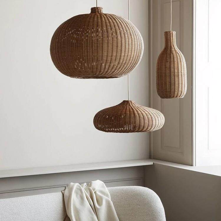 侘寂风藤编吊灯餐厅茶室禅意中式民宿灯日式客厅床头卧室藤艺灯具,淘宝优惠券,粉丝福利购,淘宝优惠卷