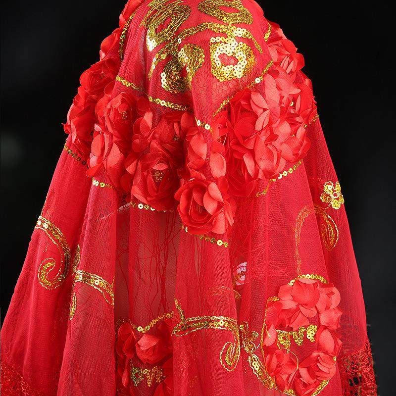 新娘出嫁盖头红色结婚婚礼蒙头巾透明中式网纱喜字婚庆头纱红盖头,淘宝优惠券,粉丝福利购,淘宝优惠卷