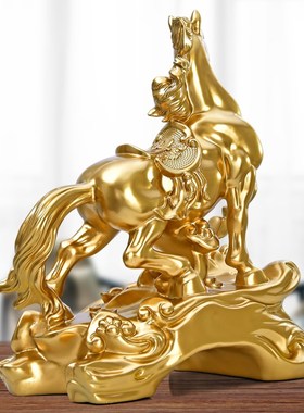 马到成功摆件招财客厅生肖t办公室桌面摆设酒柜装饰品乔迁开业礼