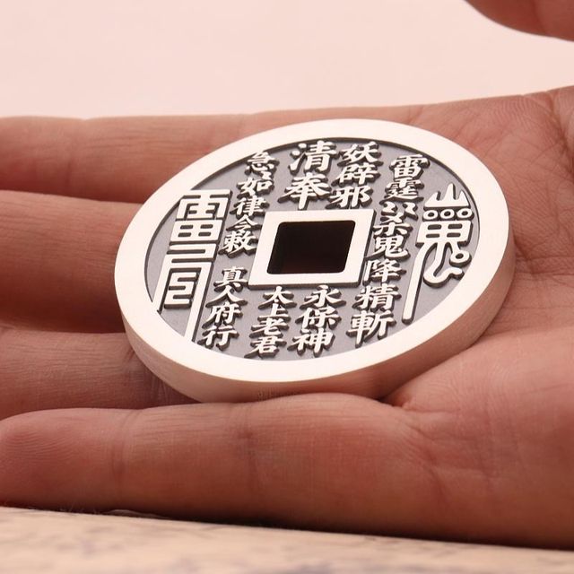 Pure Silver 9999 Mountain Ghost Money Real Version Wins Money Coin Pendant M Solid Old Retro Ornament Handle