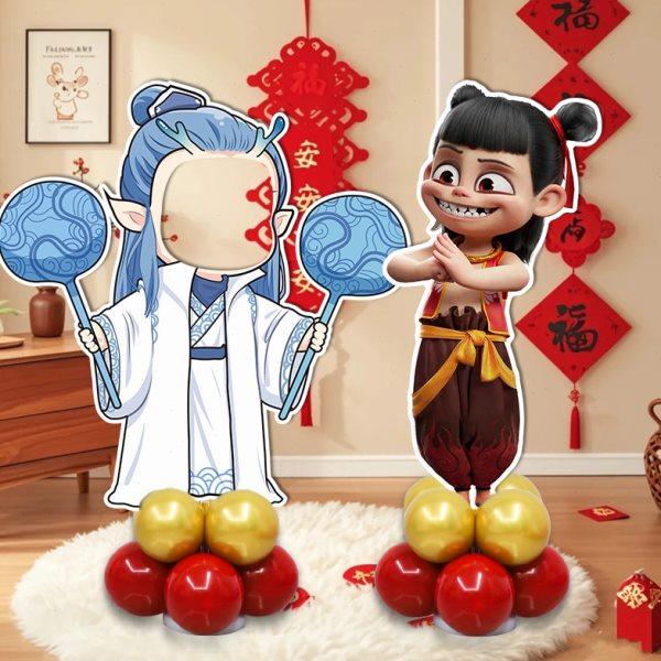 哪吒敖丙生日宴氛围装饰人形立牌电影拍照打卡场景布置迎宾牌KT板,淘宝优惠券,粉丝福利购,淘宝优惠卷