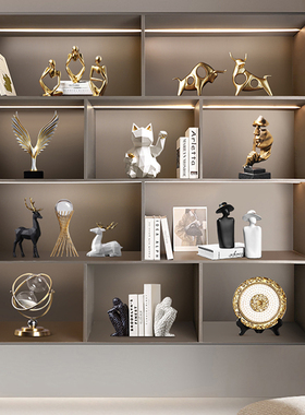 现代轻奢酒柜装饰品摆件高档客厅电视柜玄关家居装饰办U公室工艺