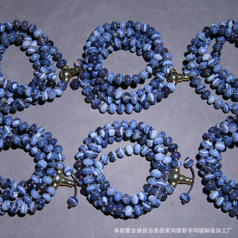 缠丝玛瑙小算盘珠108粒链子尺寸不一男女通用时尚流行 - 图0