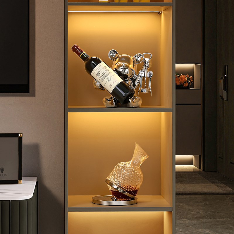 高档轻奢红酒杯架高级感酒柜摆件餐厅边柜高脚杯醒酒器.家居装饰 - 图1