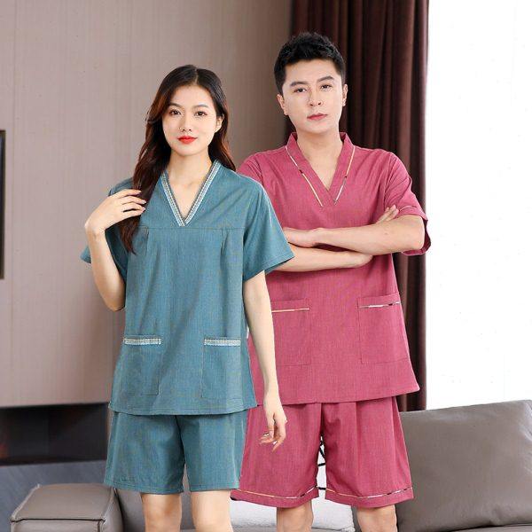 汗蒸服男苎麻足疗情侣女款浴衣按摩家居睡衣不起摺大码洗浴温泉,淘宝优惠券,粉丝福利购,淘宝优惠卷