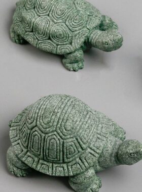 逗兽记 青砂石家居办公室装饰工艺品小乌龟摆件茶玩茶宠鱼缸造景