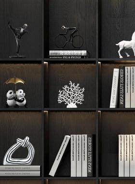 新中式客厅摆件家居装饰品博古架酒店布置别墅软装摆设垒德株