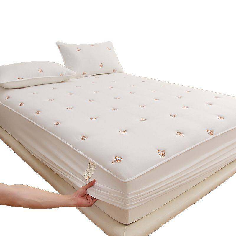 A类大豆夹棉床笠单件刺绣加厚床笠席梦思床垫罩保护套全包床罩,淘宝优惠券,粉丝福利购,淘宝优惠卷