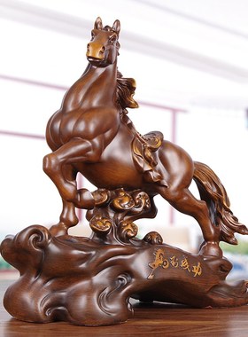 乔迁摆设马摆件马到成功生肖w马工艺品老板领导办公室桌书房装饰