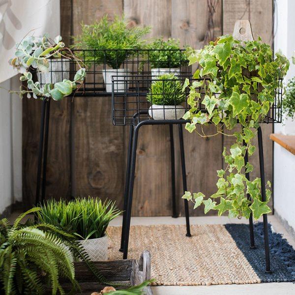 铁艺收纳置物架花架网格落地北欧风格花园阳台客厅厨房浴室杂物架,淘宝优惠券,粉丝福利购,淘宝优惠卷