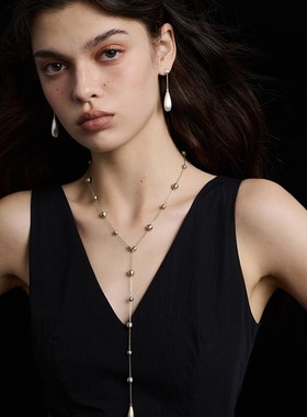 三恒太阳猎人g茧系列原创长Gypsophila水滴y型炼锁骨项炼