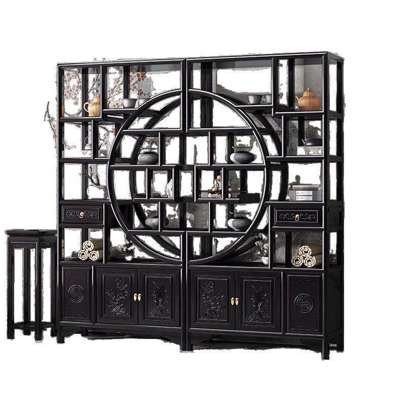 实木博古架新中式多宝阁置物架书架组合客厅陈列柜隔,淘宝优惠券,粉丝福利购,淘宝优惠卷